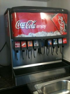 Lancer 8 Head Coke Soda Fountain Beverage Dispenser w Ice Storage