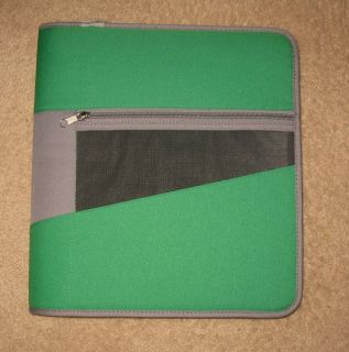 Coupon Organizer Green Black Zippered Binder Tab Dividers 32 9 Pocket 