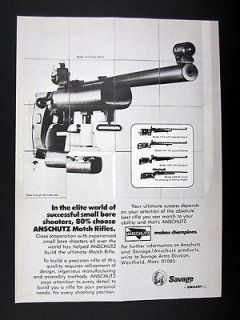 Savage Anschutz Model 1413 Super Match Rifle 1980 print Ad 