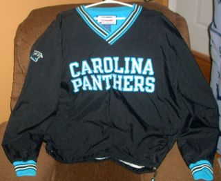 Carolina Panthers Black Wind Breaker Jacket   Size L   NFL Pro Line 