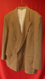 Bill Blass 100 Camel Hair Tan Blazer 50 L 52 L XXL 2XL XL Suit Jacket 