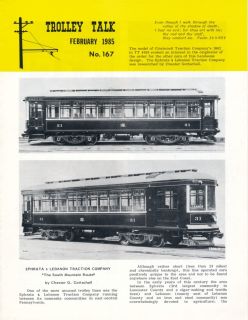   Talk Feb & Apr 1985 No 167 &168 Streetcar Interurban Birney HO O Model