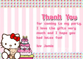 Hello Kitty Personalized Birthday Party Photo Invitations Party Favor 