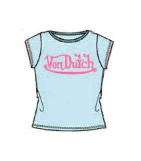 Von Dutch Kids Girls Logo T Shirt Top Tee Size 7 8 $25
