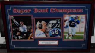 Bill Parcells Lawrence Taylor Autographed SIGNED Super Bowl XXI XXV 