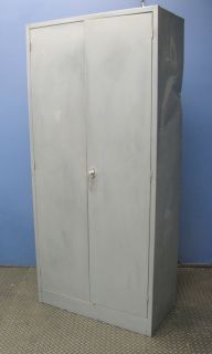Heavy Duty Bi Fold 2 Door Storage Cabinet 36 x 18 x 78