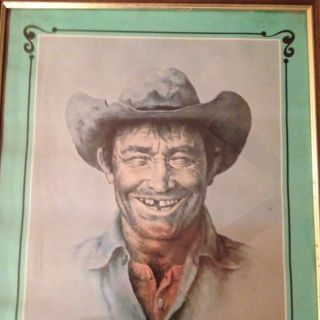 Cowboy Portrait by Bill Hampton w The Sidekick Verse by s Omar Barker 