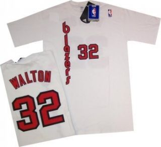 Portland Blazers Bill Walton T Shirt Jersey Large Wht