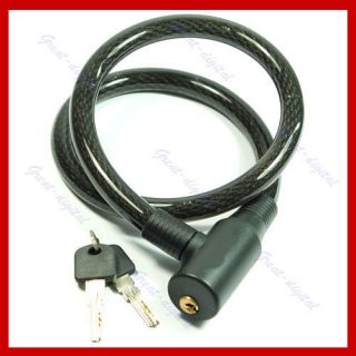Strong Bike Bicycle Security Lock 80cm Cable 2 Keys
