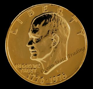 1776 1976 24 KT Gold Plated Bicentennial Coin Set 3 Coins