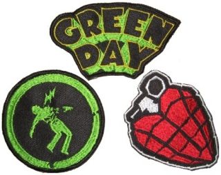 Set Green Day Embroidered Patches Billie Joe Armstrong