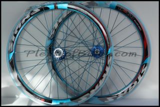  Fixie Single Speed Bike Wheelset Wheels Rim Rims Blue 614104