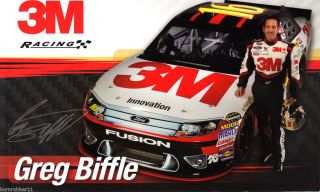 2012 Greg Biffle 3M 16 NASCAR Sprint Cup Series Postcard