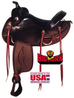 16 Big Horn Flat Top Line AO305 Deluxe Trail Saddle Synthetic Leather 
