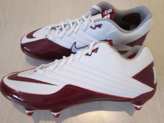   Nike Super Speed D Low Mens Football Cleats White Maroon $90