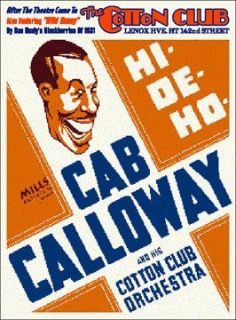 Big Band Jazz Cab Calloway at Cotton Club Harlem Concert Poster 1931 