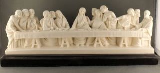Signed A Santini The Last Supper Resin Religious Figurine Statue 13