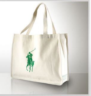 Polo Ralph Lauren Big Pony Eco Friendly Tote Bag 100 Organic Cotton 