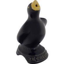 LE CREUSET Black Pie Bird Vent Funnel ~New In Box Enamel Stoneware 