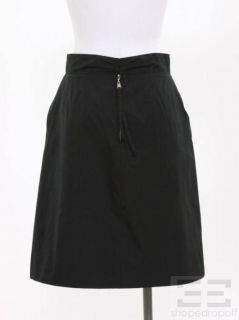Louis Vuitton Black Pleated A Line Skirt Size 40