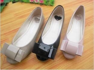 Lovely Women Shoes Big Bow Patent Glossy Walking Ballet Flats Slide 