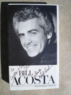 SIGNED Bill Acosta Impressionist Singer The Man 1000 Voices VHS