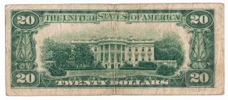 1934 $20 Bill The Federal Reserve Bank of New York Note Twenty Dollar 
