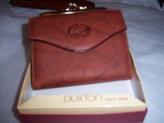 Ladies Buxton Brown Frame French Purse Leather Wallet