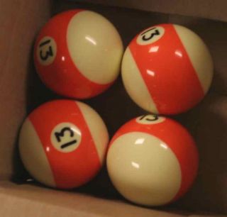 13 Ball Replacements for Pool Tables Qty of 4 for 1 Price 2 25 