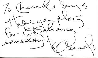 Billy Vessels 1952 U Oklahoma Heisman Winner Autograph