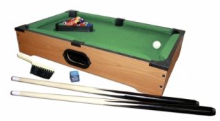 mini pool table includes balls 2 cues table brush chalk size 12 x 20 