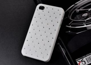 New White Star Bling Crystal Rhinestone Plastic Hard Case Cover iPhone 