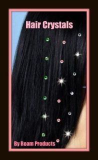 Hair Rhinestone Sparkle Extensions You Pick Your Color 2 Strands Clip 