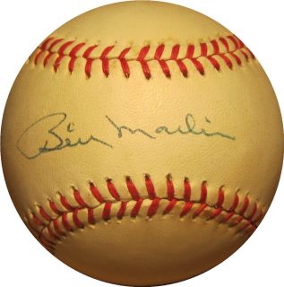 Billy Martin Autographed Lee MacPhail OAL Baseball New York Yankees 