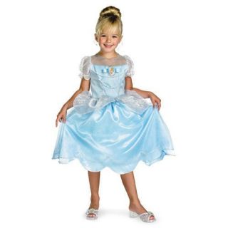 Disney Girls CINDERELLA costume dress up Size 4 6 NEW Blue Gown 