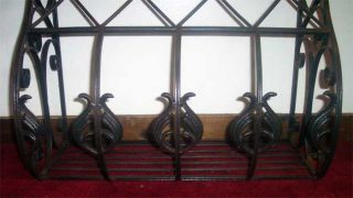  window grid plant holder window box wrought iron in an antique black