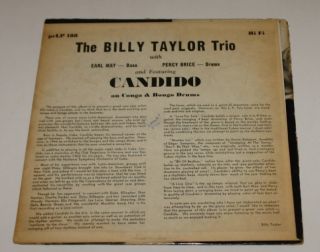 Billy Taylor Earl May Percy Brice Prestige PRLP 188 1st Pressing Jazz 