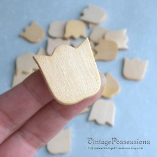 Wood Tulips   Cut Outs Shapes   85 Wooden Tulips   Birch Plywood