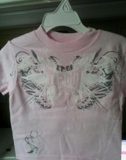 Tapout Toddler Girl T Shirt Baby Pink Darkside Design Kids Tee