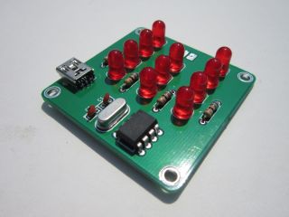 Simple Binary Clock Kit DIY Atmel AVR Microcontroller ATTINY45