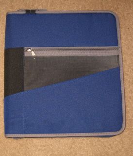 Coupon Organizer Blue Black Zippered Binder Tab Dividers 32 9 Pocket 