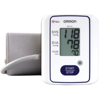   white automatic otc blood pressure monitor digital display arm cuff