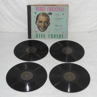 BING CROSBY 4 Album Set MERRY CHRISTMAS with Andrews Sisters, 78 RPM 