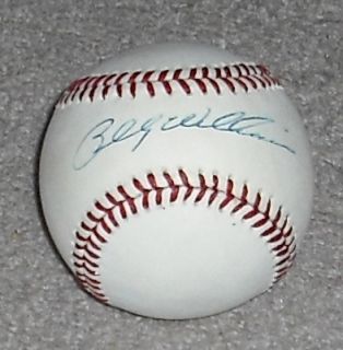 BILLY WILLIAMS SIGNED ONL OFFICIAL NATIONAL LEAGUE BASEBALL w COA HALL 
