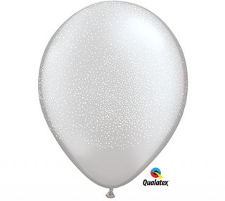 Stardust Silver 11 Balloons New Years Eve Wedding Prom Birthday Free 