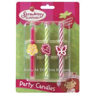 Strawberry Shortcake Birthday Party Candles Kids Cake Cupcake Topper 