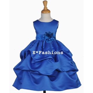 Royal Blue Pageant Christmas Flower Girl Dress 6M 9M 12M 18M 2 3 4 5 6 