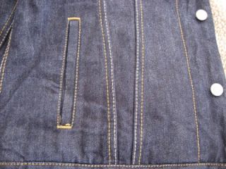 Levis Mens Denim Jacket Dark Blue Sz M Used Excellent Condition No 