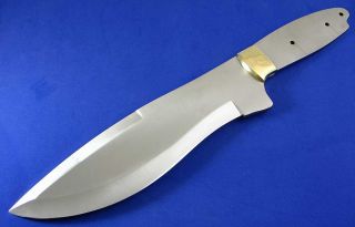Knife Making Blade Blank Camp Bowie Brass Guard New