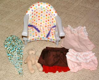 American Girl Doll Bitty Baby Chair & Clothes